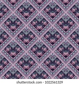 Vector abstract nature patch pattern. Mosaic tiled background