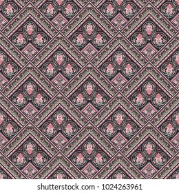 Vector abstract nature patch pattern. Mosaic tiled background