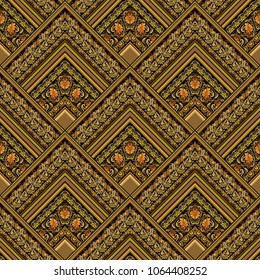Vector abstract nature patch pattern. Mosaic tiled background