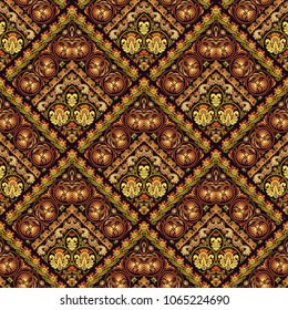 Vector abstract nature patch pattern. Mosaic tiled background