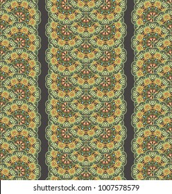 Vector abstract nature seamless pattern. Ethnic ornamental background