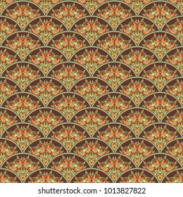 Vector abstract nature seamless pattern. Ethnic ornamental background