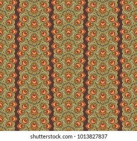 Vector abstract nature seamless pattern. Ethnic ornamental background