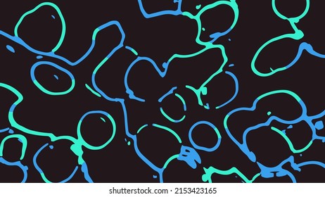 Fondo de neón abstracto vectorial con anillos