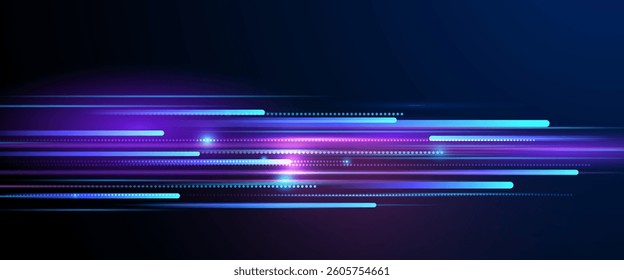 Vector abstract neon light, pattern line with space. Purple, blue, green, gradient color background. Illustration graphic design for banner, wallpaper background. Energy digital technology concept
