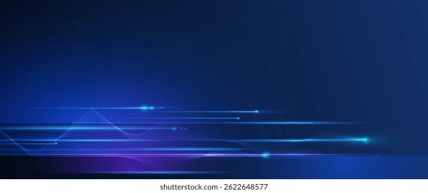 Vector abstract neon light, pattern line and space. Purple, blue, green and gradient color background. Illustration graphic design for banner, wallpaper background. Energy digital technology concept
