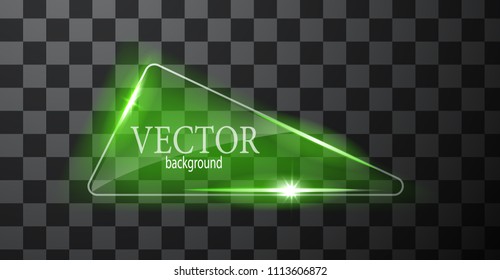 Vector abstract neon triangle