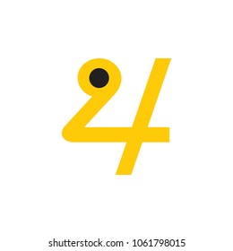 vector of abstract number 24 logo