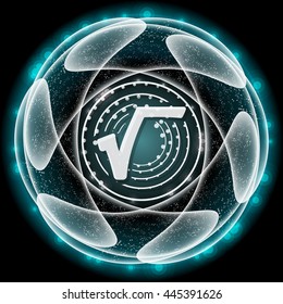 Vector abstract object and icon of radix