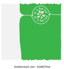 Vector abstract object with raw food icon