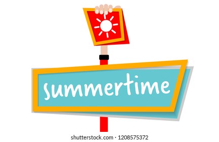 Vector abstract object with topic of summertime. Vector concept for  printed materials, website, promotional materials.