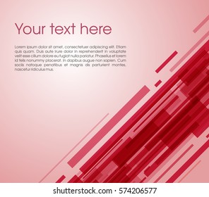 Vector abstract oblique rectangle background in red color