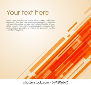 Vector Abstract Oblique Rectangle Background In Orange Color