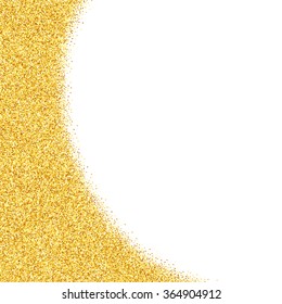 Vector abstract  old glitter dust background, golden sparkles isolated on white background, vip design template