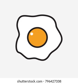 Vector abstract omelette of egg with yolk