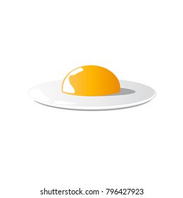 Vector abstract omelette of egg with yolk