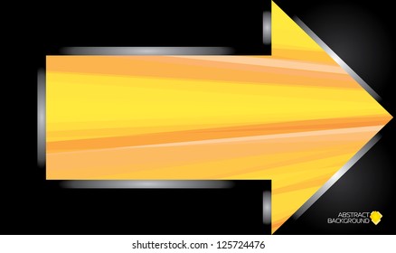 vector abstract orange background with arrow. cover template. brochure layout. web page backdrop.