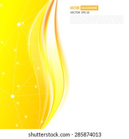 Vector abstract orange background design waves. Brochure design templates collection and waving