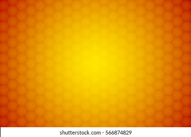 Vector abstract orange background. Honeycomb ornament.