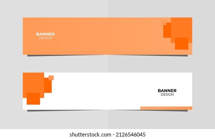 Vector Abstract Orange Banner Design Web Template