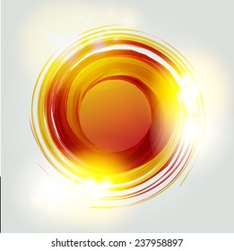 Vector abstract orange circle. Banner, flyer or Logo design template . 
