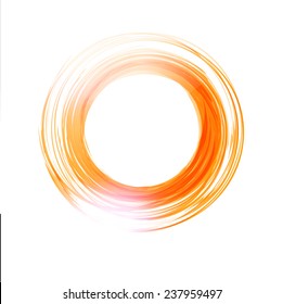 Vector Abstract Orange Circle. Banner, Flyer Or Logo Design Template . 