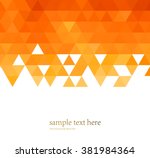 Vector Abstract orange color mosaic background for design brochure, website, flyer 
