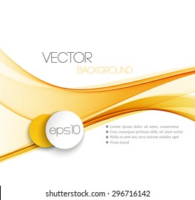  Vektor Abstrakte Orange gebogene Linien Hintergrund. Vorlage Broschüren Design. 