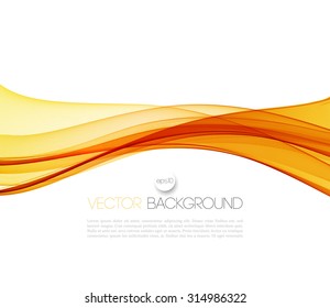  Vector Abstract  Orange curved lines background. Template brochure design. 