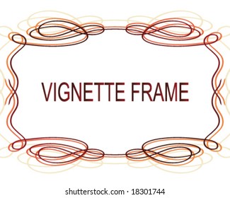 Vector Abstract orange frame (See raster version  Also In My Portfolio)