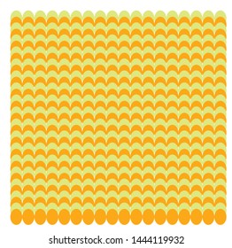 Vector abstract orange green oval line pattern