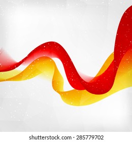 Vector abstract orange and red wave background