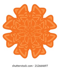 Vector abstract orange shape