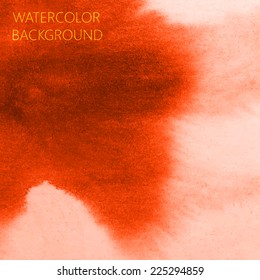 vector abstract orange watercolor background for your design