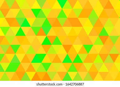 Vector abstract orange yellow green background from triangles.