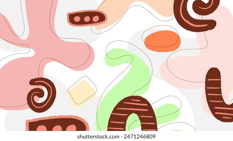 Vector abstracto fondo orgánico colorido con Elementos