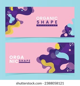 Vector abstract organic shape colorful minimal background