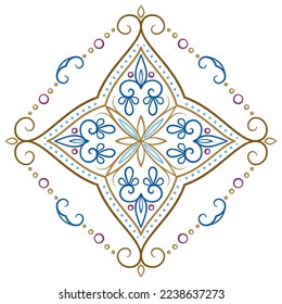 Vector abstract oriental decorative element