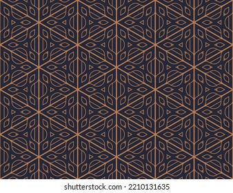 Vector abstract oriental pattern. gold line with Arabic ornaments. Patterns, backgrounds and wallpapers for your design. Textile ornament. Vector illustration.