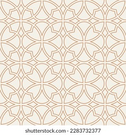 Vector abstract oriental pattern. Line with Arabic ornaments. Patterns, backgrounds and wallpapers for your design. Textile ornament. Vector illustration.