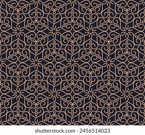 Vector abstract oriental pattern. Line with Arabic ornaments. Patterns, backgrounds and wallpapers for your design. Textile ornament. Vector illustration.