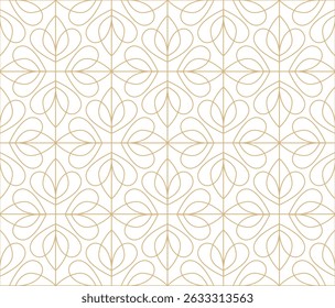 Padrão oriental abstrato vetorial. Linha com ornamentos árabes. Padrões, fundos e papéis de parede para o seu design. Ornamento têxtil. Ilustração vetorial.