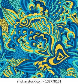 Vector abstract oriental seamless pattern. Design template