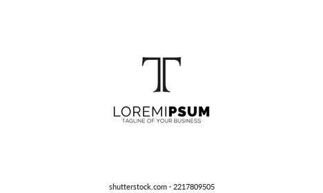 Vector abstract origami letter T logo template. Minimalist design style
