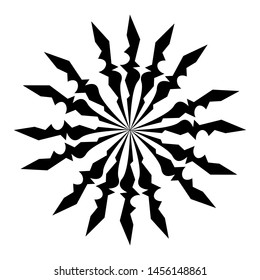 Vector abstract ornament black on a white background .Eastern pattern.