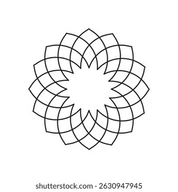Un Vector de adornos abstractos, elementos decorativos y diseños florales sobre un fondo blanco.