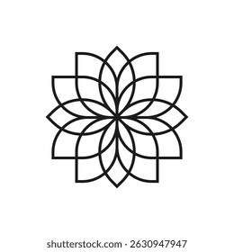Un Vector de adornos abstractos, elementos decorativos y diseños florales sobre un fondo blanco.