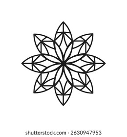 A vector of abstract ornament circle, decorative element, and floral designs on a white background.