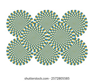 Vector abstract ornament consisting of modified geometric objects