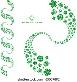 Vector abstract ornament. Floral illustration.